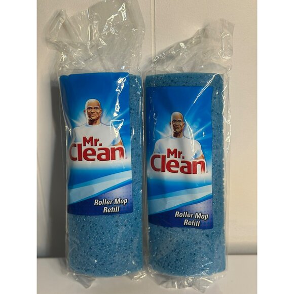 Mr. Clean Classic Blue Roller Mop Refill – Absorbent Household Cleaning Pad 2 PK - Picture 1 of 4